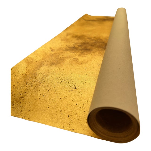 Gold Oxide Wallpaper – Handcrafted Luxury Metallic Surface for High-End Interiors & Statement Walls For Sale