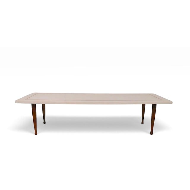 Mid Century Stone and Wood Coffee Table For Sale In New York - Image 6 of 16