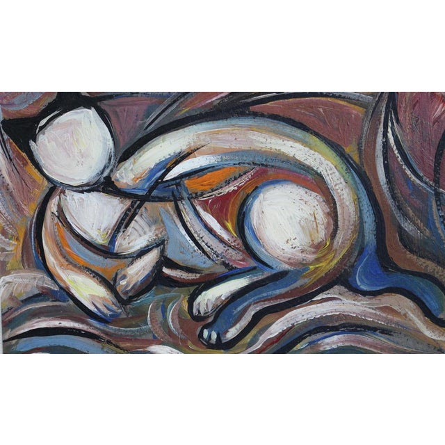 Postwar European Artist, The Vanguard Series Nr. XXIII Abstract Composition, 1950s-1970s, Oil on Board, Framed For Sale - Image 10 of 14