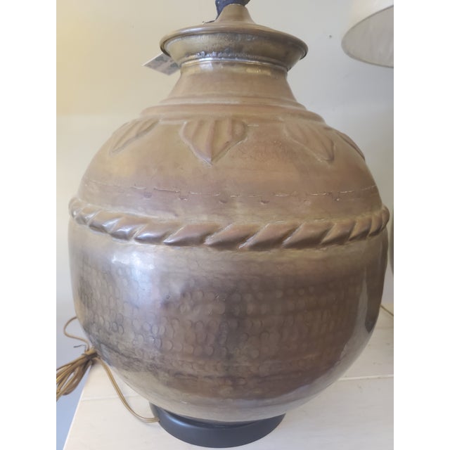 1960s Pair or 1960s Brass Lamps For Sale - Image 5 of 6