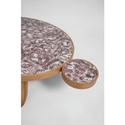 "Galapagos" 140cm oak and tiles table, Barracuda edition. Height: 33 cm - 12.99 in Length: 140 cm - 55.12 in Width: 81 cm...