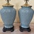 Late 20th Century Reticulated Celadon Chinoiserie Porcelain Table Lamps With Pleated Shades - 29" - a Pair For Sale - Image 9 of 18