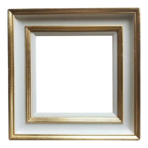 White and Gold Wooden Frame