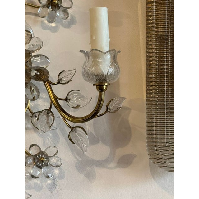 Metal Pair of Vintage Italian Bagues Manner Sconces For Sale - Image 7 of 8