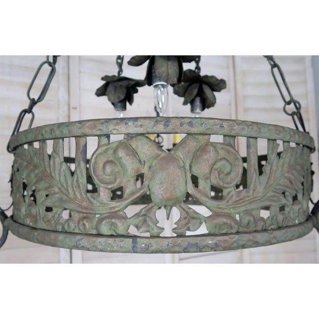 19th Century Spanish Wrought Iron Chandelier For Sale - Image 9 of 9