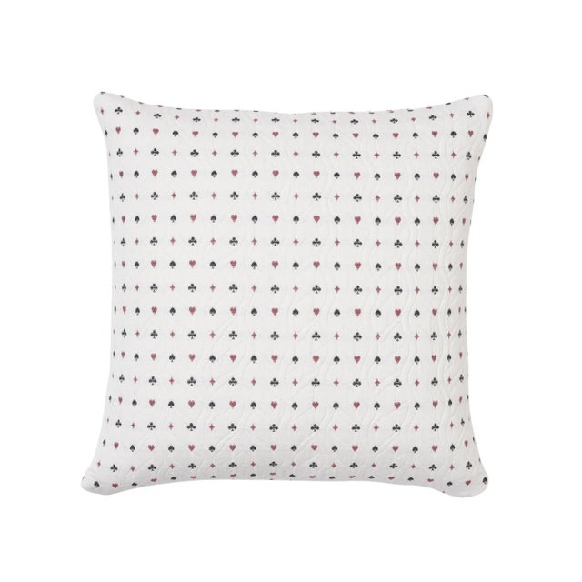 2020s Schumacher Le Joueur 20" Pillow in Rouge Et Noir For Sale - Image 5 of 5