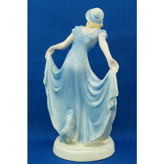 19th Century Ceramic Sculpture of Lady by Stephan Dakon for Goldscheider, Austria, 1940s For Sale - Image 6 of 18