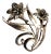 Mid 20th Century Sterling Silver Flower Brooch For Sale