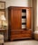 Wood George II Style Dwarf Linen Chest in Cherry With Paneled Doors and Drawers For Sale - Image 7 of 11