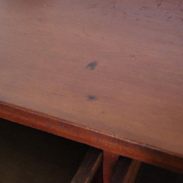 Antique Sheraton Cherry & Tiger Maple 3-Drawer Server C1830 For Sale - Image 14 of 15