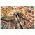 Antique Persian Tabriz Pahlavi Wool 10x13 Salmon, Rose & Blue Handmade Area Rug #9902599 For Sale - Image 9 of 10