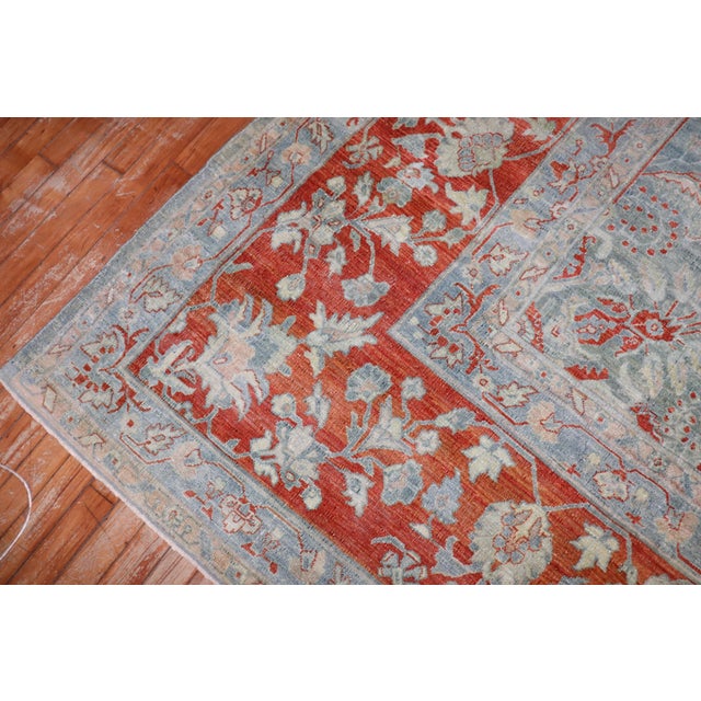 Persian Antique Zabihi Collection Sarouk Oversize Green Rug - 12'5" x 20'8" For Sale - Image 3 of 11