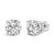 Contemporary 14K White Gold 4.0 Cttw Round Lab Grown Diamond Solitaire Stud Earrings with Screw Backs, A Pair For Sale - Image 3 of 5
