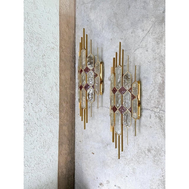 Goldenrod Wall Lamps by Albano Poli for Poliarte, 1963, Set of 2 For Sale - Image 8 of 13