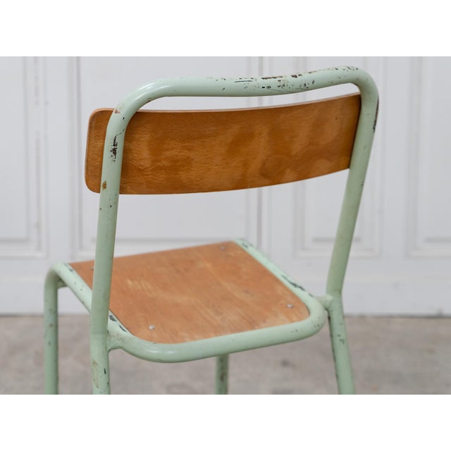 Turquoise Mobiltube School Chairs, 1950s, Set of 6 For Sale - Image 6 of 10