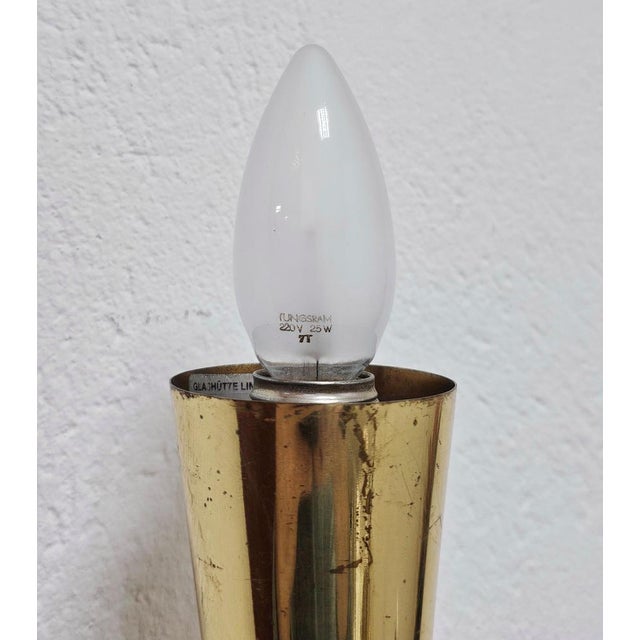 Mid-Century Modern Brass and Opaline Glass Sconce by Limburg, 1960s For Sale - Image 10 of 14