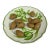 Vintage Italian Trompe l'Oeil Almond Shells on a Plate - Este For Sale