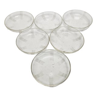 Vintage Art Deco Teller Pads for Desserts, 1930s, Set of 6 For Sale