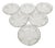 Vintage Art Deco Teller Pads for Desserts, 1930s, Set of 6 For Sale