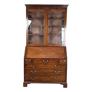 Antique George III Secretary With Bookcase C. Late 18th Century For Sale