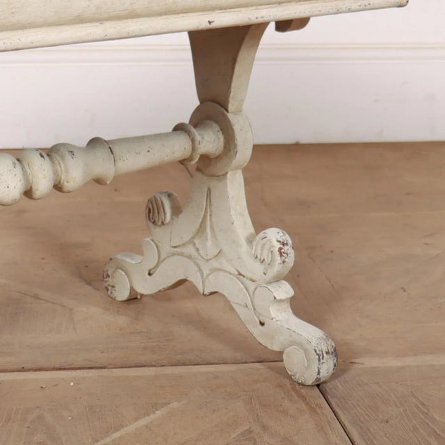 Italian Painted Needlework Stool, 1890s For Sale - Image 3 of 6