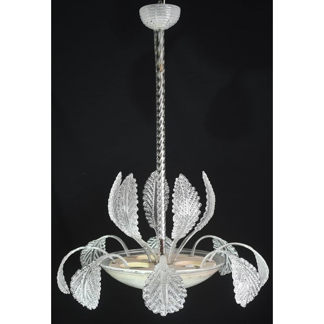 1940s Lovely Art Deco Barovier E Toso Chandelier, Murano Glass For Sale - Image 9 of 14