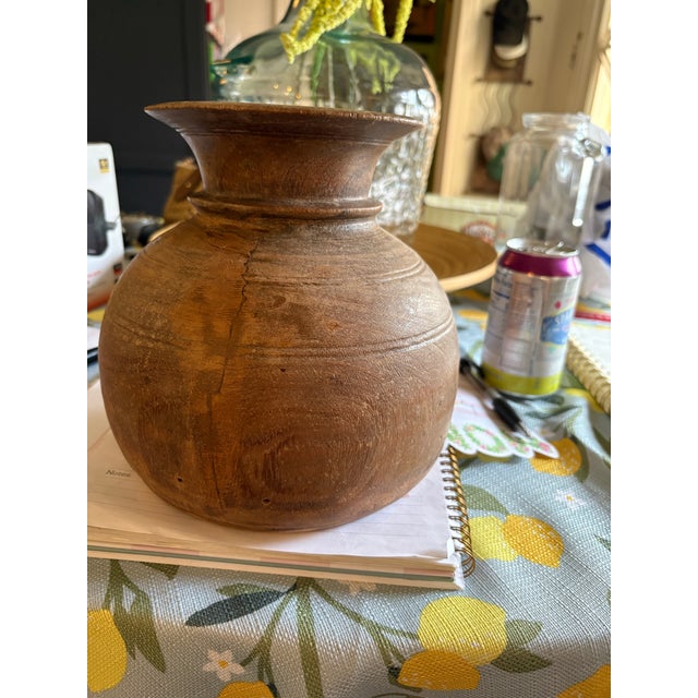 Teak, acacia, possibly walnut. Straight grain. 1960. Imported Philippines or Thailand. Authentic wabi sabi look. Warm...