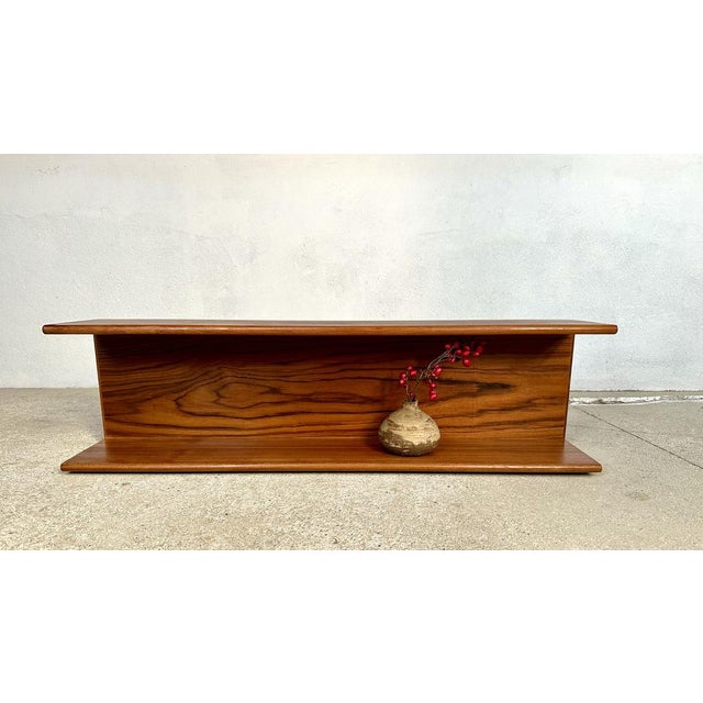 Minimalist Teakwood Wall Shelf, Germany, 1960s For Sale - Image 12 of 17