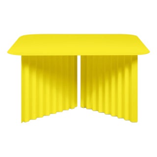 RS Barcelona Plec Medium Rectangular Steel, Yellow For Sale