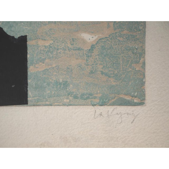 François-Xavier FAGNIEZ. Angel. . Carborundum engraving and collage highlights. Signed in pencil by the artist. Numbered /...