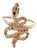 Solid Yellow Gold Snake Ring, Size 6.25 For Sale