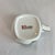 Longfei China Porcelain Square Tea Set of 12 Saucers Tea Cups Palm Fronds Modern, 1990s For Sale In Nashville - Image 6 of 7