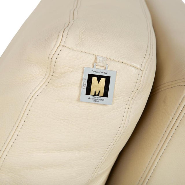 Cream Leather Armchairs from Musterring, Set of 2 For Sale - Image 15 of 18