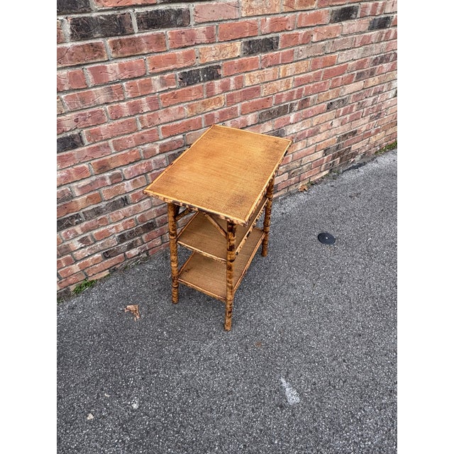 19th Century English Bamboo Side Table For Sale - Image 4 of 10