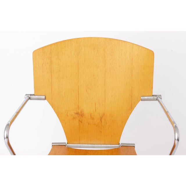 Wood Postmodern Spanish Egoa Chair Model 300 by Josep Mora for Stua, 1988 For Sale - Image 7 of 10