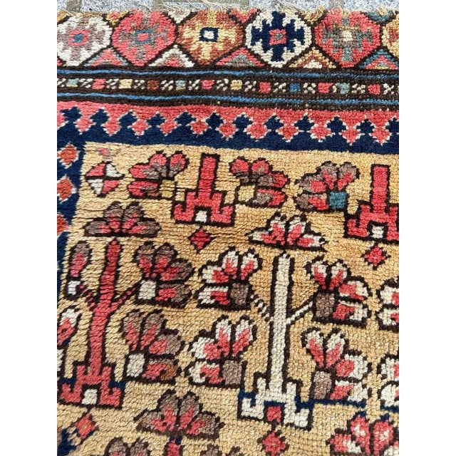 Gold Kurdish Tribal Collectible Rug For Sale - Image 8 of 18