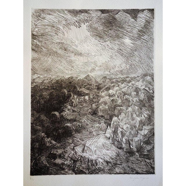 Henry William Singer Alpilles Original engraving Signed in pencil Limited edition of 60 copies (the number shown is an...