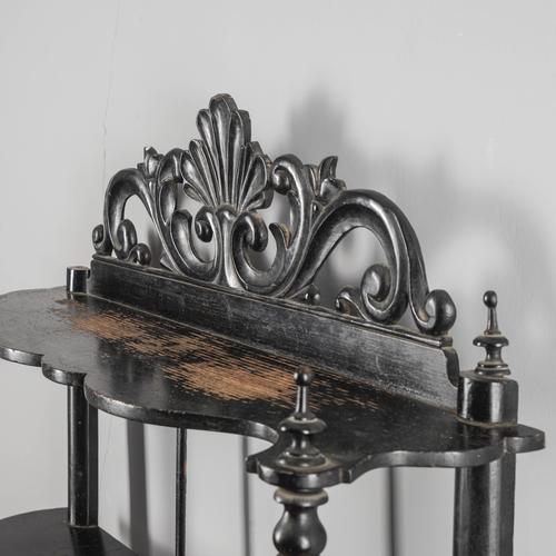 Louis Philippe Ebony Stained Etagere For Sale - Image 4 of 9