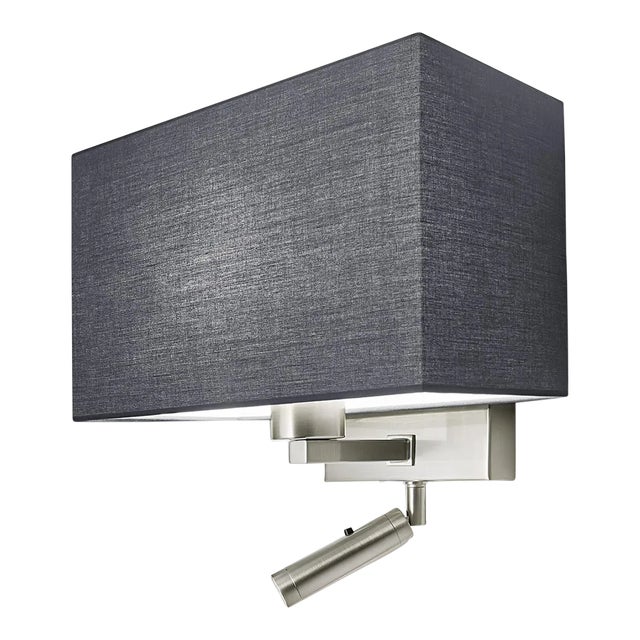 Brushed Nickel Wall Light With Shade For Sale