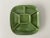 These vintage green-colored 8-1/2-inch divided dinner plates are great for portion control. Each plate is divided into 6...