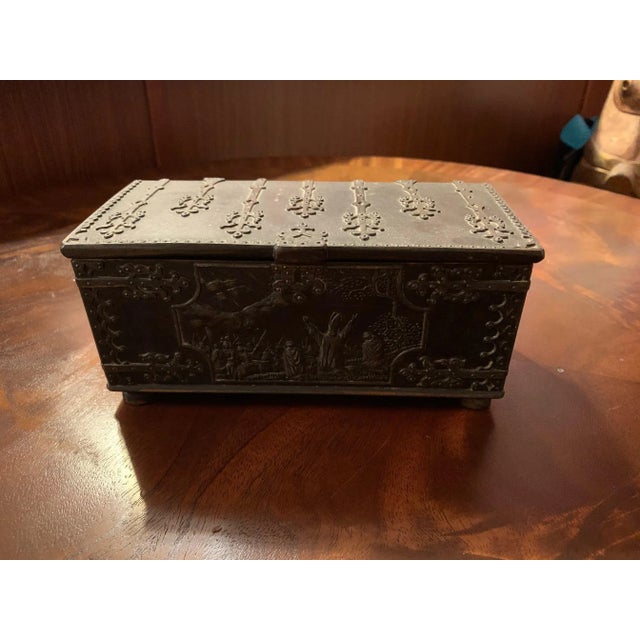 Vintage Cast Iron Box For Sale - Image 10 of 10