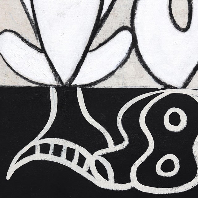 The Long Game - Abstract Organic Shape Black & White Original Artwork by Rue Bootay For Sale - Image 4 of 9