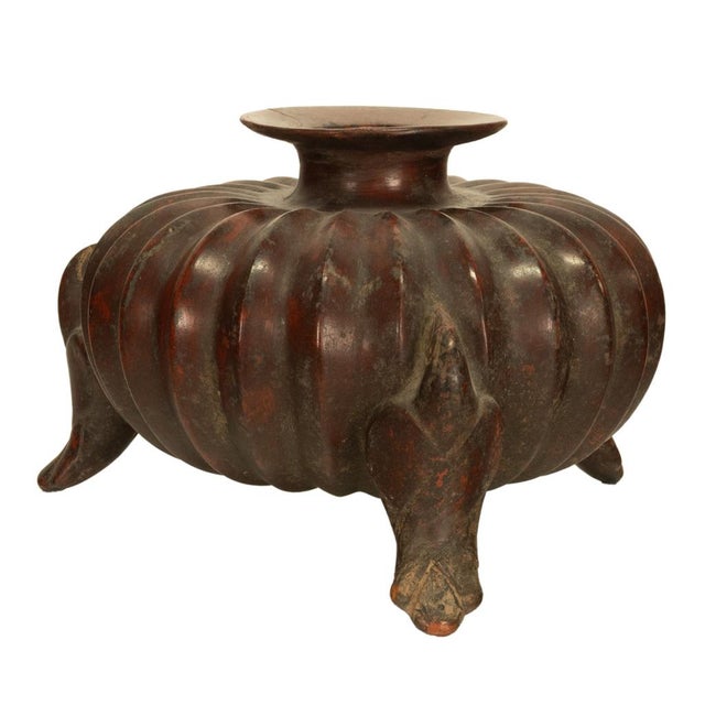 Ceramic Ancient Pre-Columbian Colima Redware Ceramic Gourd Vessel Circa 100 Bc Ex-Museum For Sale - Image 7 of 15