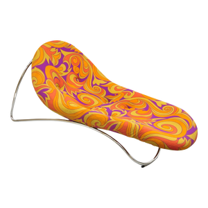 1960s Vintage Mid Century Modern Pierre Paulin Style Groovy Wave Chrome Chaise Lounge