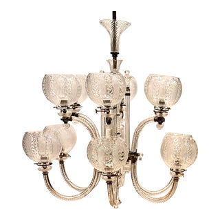 Early 20th Century Exquisite F. & C. Osler Style 12-Light Cut-Glass Chandelier For Sale