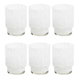 Andria Tortoise Tumbler Glasses - White, Set of 6 For Sale