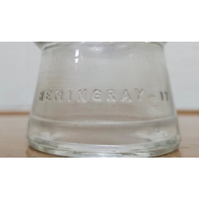 Traditional Vintage Hemingray 11 Clear Glass Insulator For Sale - Image 3 of 11