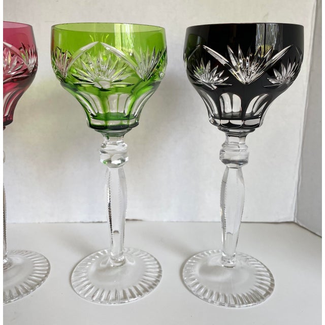 Vintage Set of 4 Cut Crystal German Wine Glasses Chairish