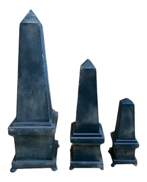 Garden Obelisks Copper Painted - Set/3