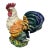 Glazed Ceramic Rooster Sculpture, Large For Sale